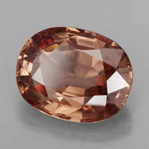 2,81 ctw natürlicher orangefarbener Zirkon, Oval Schliff, IF
