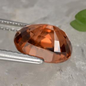 3,54 ctw natürlicher orangefarbener Zirkon, Oval Schliff, VS