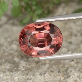 3,31 ctw natürlicher rosafarbener Zirkon, Oval Schliff, VVS