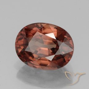 9,17 ctw natürlicher Tiefes Purpurrot Zirkon, Oval, VVS-VS