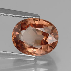 3,17 ctw natürlicher orangefarbener Zirkon, Oval Schliff, VVS