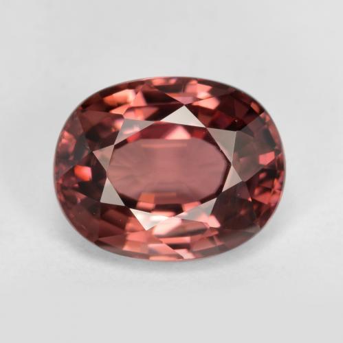 3,14 ctw natürlicher roter Zirkon, Oval Schliff, VVS