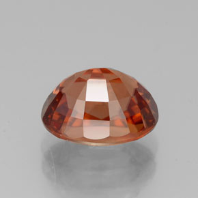 3,83 ctw natürlicher orangefarbener Zirkon, Oval Schliff, VVS