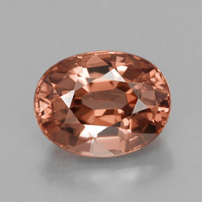 3,30 ctw natürlicher orangefarbener Zirkon, Oval Schliff, VVS