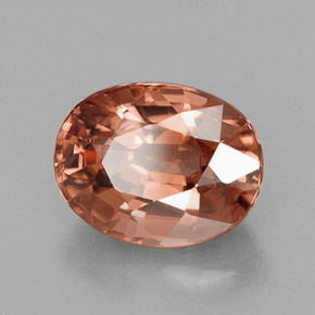 3,30 ctw natürlicher orangefarbener Zirkon, Oval Schliff, VVS
