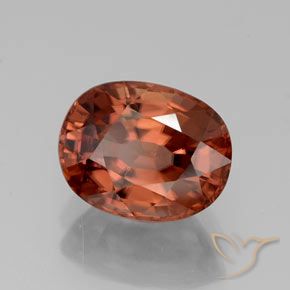 9,17 ctw natürlicher Mittelrot Zirkon, Oval, VVS