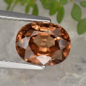 3,12 ctw natürlicher roter Zirkon, Oval Schliff, VVS