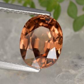 3,12 ctw natürlicher roter Zirkon, Oval Schliff, VVS