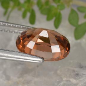 3,12 ctw natürlicher roter Zirkon, Oval Schliff, VVS