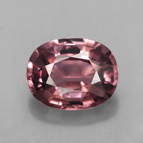 3,09 ctw natürlicher rosafarbener Zirkon, Oval Schliff, IF