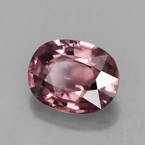 3,09 ctw natürlicher rosafarbener Zirkon, Oval Schliff, IF