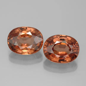  ct natürliche orangefarbener Zirkon-Edelsteine, Oval Schliff, IF