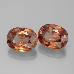  ct natürliche orangefarbener Zirkon-Edelsteine, Oval Schliff, IF