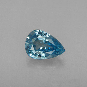 0,82 ctw natürlicher blauer Zirkon, Birnenform, VVS