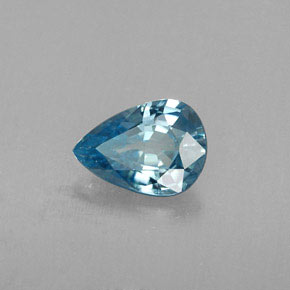 0,82 ctw natürlicher blauer Zirkon, Birnenform, VVS