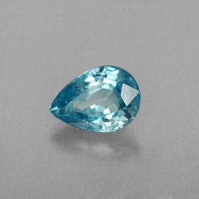 1,02 ctw natürlicher blauer Zirkon, Birnenform, VVS