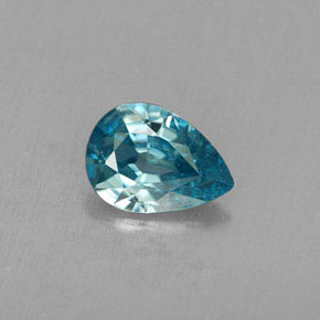 0,77 ctw natürlicher blauer Zirkon, Birnenform, VVS