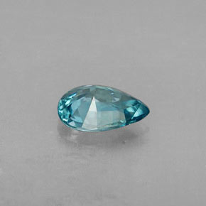 0,77 ctw natürlicher blauer Zirkon, Birnenform, VVS