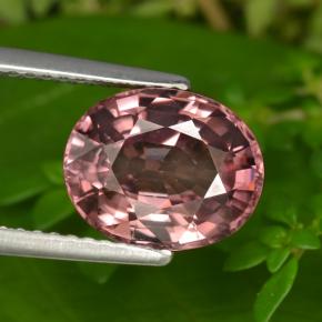 9,17 ctw natürlicher rosa-rose Zirkon, Oval Schliff, VVS