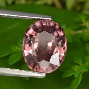 9,17 ctw natürlicher rosa-rose Zirkon, Oval Schliff, VVS