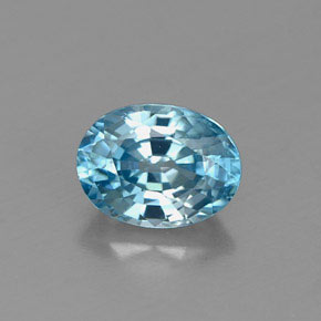 1,19 ctw natürlicher blauer Zirkon, Oval Schliff, VVS