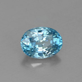 1,19 ctw natürlicher blauer Zirkon, Oval Schliff, VVS