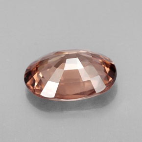3,78 ctw natürlicher orangefarbener Zirkon, Oval Schliff, IF