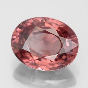 6,19 ctw natürlicher rosafarbener Zirkon, Oval Schliff, VVS