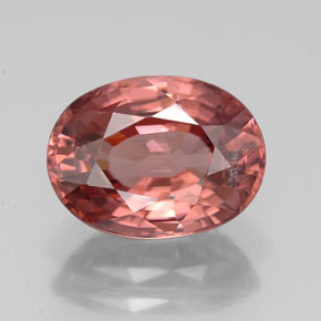 3,97 ctw natürlicher rosafarbener Zirkon, Oval Schliff, VS