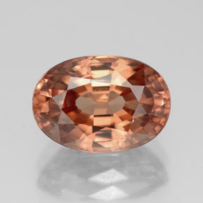 6,05 ctw natürlicher orangefarbener Zirkon, Oval Schliff, VVS