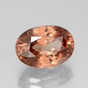 6,05 ctw natürlicher orangefarbener Zirkon, Oval Schliff, VVS