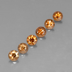  ct natürliche orangefarbener Zirkon-Edelsteine, Rundschliff, VVS-VS