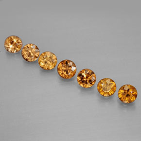  ct natürliche Gold Zirkon-Edelsteine, Rundschliff, VVS-VS