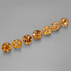  ct natürliche Gold Zirkon-Edelsteine, Rundschliff, VVS-VS