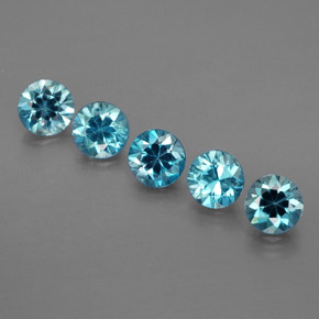  ct natürliche blauer Zirkon-Edelsteine, Rundschliff, VVS-VS