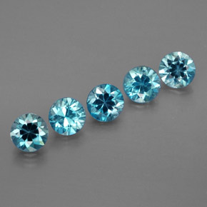  ct natürliche blauer Zirkon-Edelsteine, Rundschliff, VVS-VS