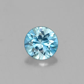0,33 ctw natürlicher blauer Zirkon, Rundschliff, VVS