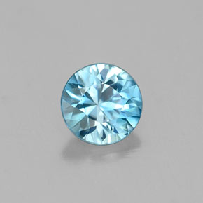 0,33 ctw natürlicher blauer Zirkon, Rundschliff, VVS