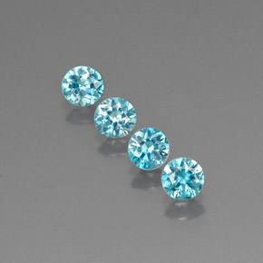  ct natürliche blauer Zirkon-Edelsteine, Rundschliff, VVS