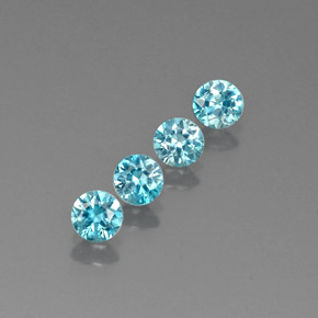  ct natürliche blauer Zirkon-Edelsteine, Rundschliff, VVS