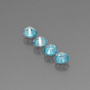  ct natürliche blauer Zirkon-Edelsteine, Rundschliff, VVS