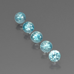  ct natürliche blauer Zirkon-Edelsteine, Rundschliff, VVS