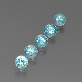  ct natürliche blauer Zirkon-Edelsteine, Rundschliff, VVS