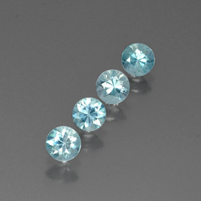  ct natürliche blauer Zirkon-Edelsteine, Rundschliff, VVS