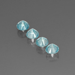  ct natürliche blauer Zirkon-Edelsteine, Rundschliff, VVS