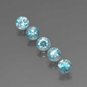  ct natürliche blauer Zirkon-Edelsteine, Rundschliff, VVS