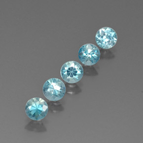  ct natürliche blauer Zirkon-Edelsteine, Rundschliff, VVS