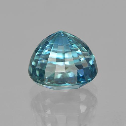 6,04 ctw natürlicher türkiser Zirkon, Oval Schliff, VVS