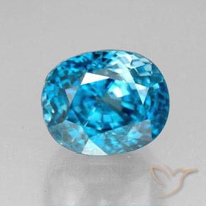 6.82ct Natürlicher Blau Zirkon, Oval, VVS