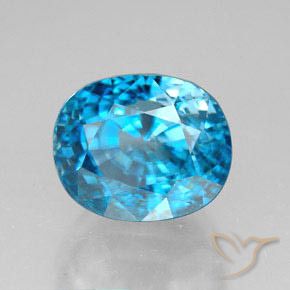 9,17 ctw natürlicher Blau Zirkon, Oval, VVS